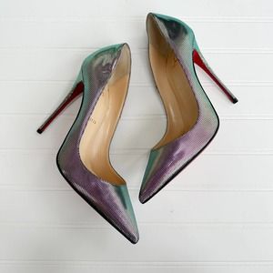 Christian Louboutin So Kate Pumps 120 Hologram Tissu Scarabe Digitale